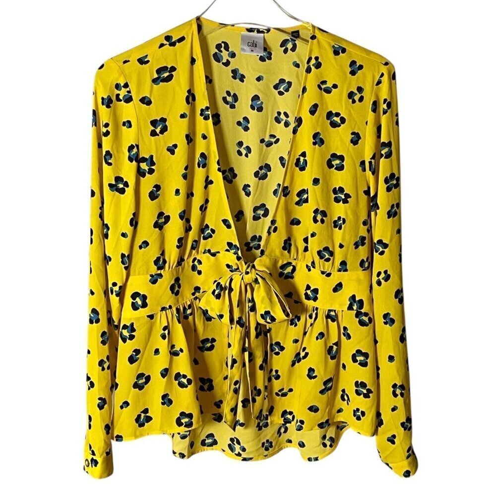 Cabi Limited Edition Floral Tie-Front Top Size Medium